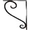 Ekena Millwork Edwards Wrought Iron Bracket, (Triple center brace), Antiqued Pale Gold 2"W x 10"D x 12"H BKTM02X10X12TEDAPG - alternate 4